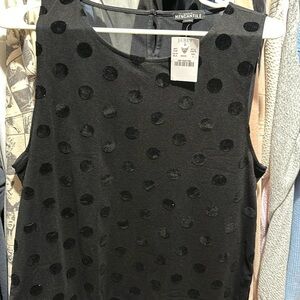 J Crew women’s tank with velvet polka dots
